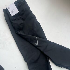 Nike Black Leggings with Gray Swoosh